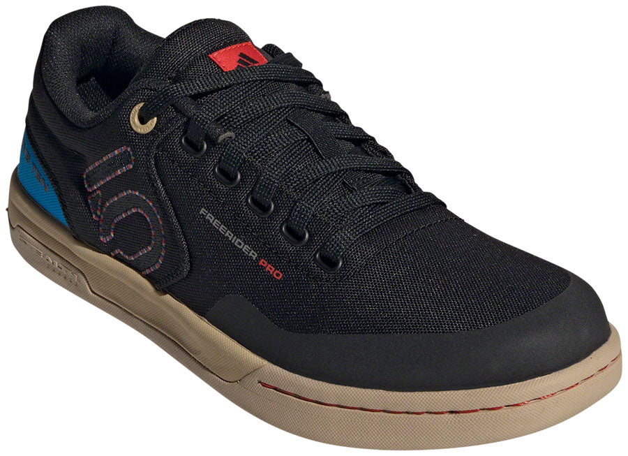 Five Ten Freerider Pro Canvas Flat Shoes - Men's, Core Black/Carbon/Pulse Lime, 11