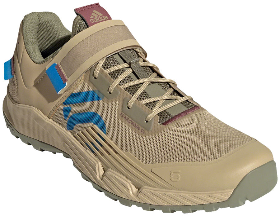 Five Ten Trailcross Mountain Clipless Shoes - Men's, Beige Tone/Blue Rush/Orbit Green, 8 MPN: GZ9851-8 UPC: 195733829926 Mountain Shoes Trailcross Clipless Shoes - Men's, Beige Tone/Blue Rush/Orbit Green