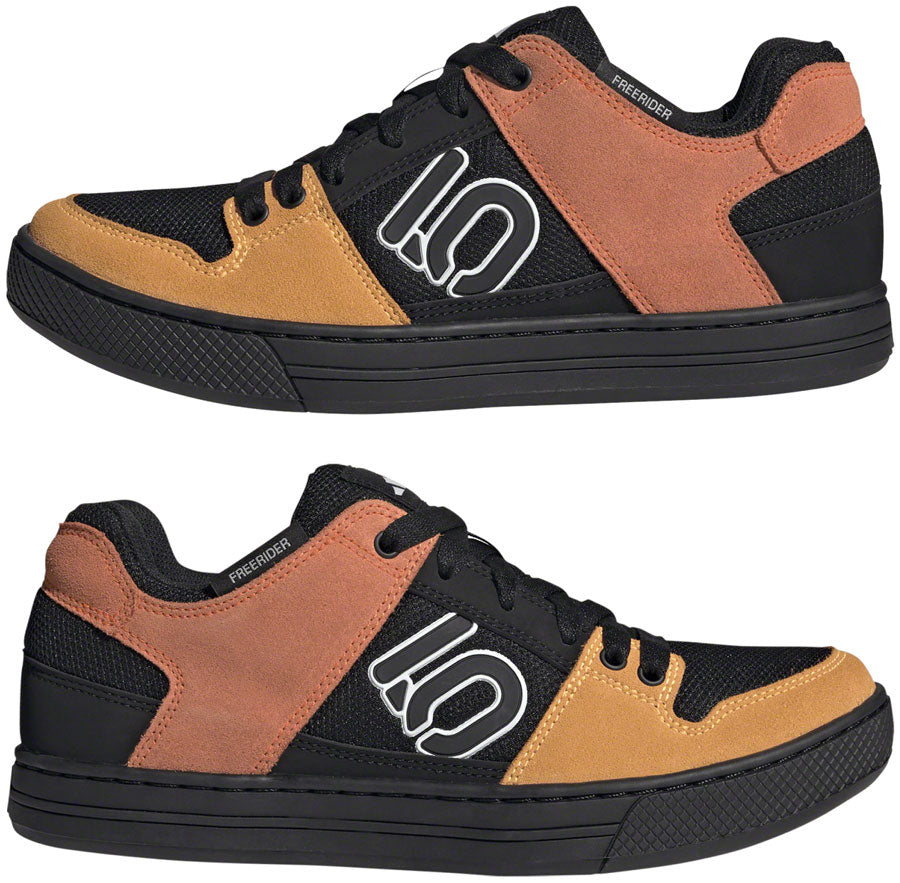 Five Ten Freerider Flat Shoes - Men's, Core Black/Ftwr White/Impact Orange, 8.5 - Flat Shoe - Freerider Flat Shoes - Men's, Core Black/Ftwr White/Impact Orange