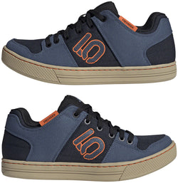 Five Ten Freerider Canvas Flat Shoes - Men's, Core Legend Ink/Wonder Steel/Impact Orange, 9.5 - Flat Shoe - Freerider Canvas Shoes - Men's, Core Legend Ink/Wonder Steel/Impact Orange