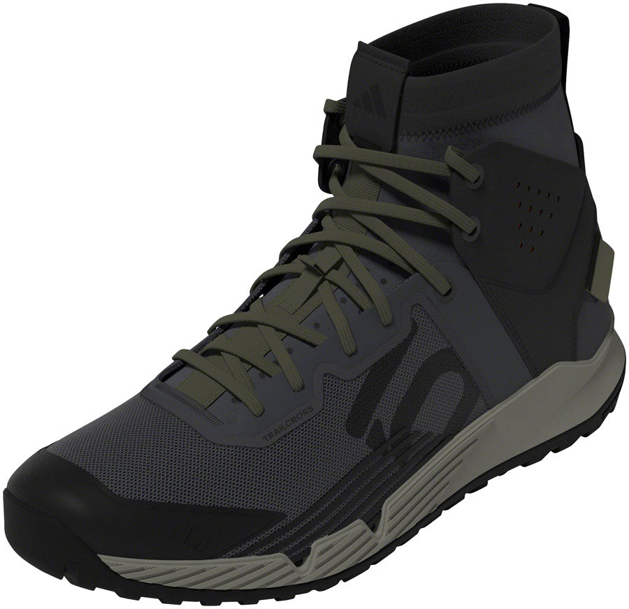 runtastic pro mountainbike Five Ten Trailcross Mid Pro Flat Shoes - Gray Six/Core Black/Olive Strata