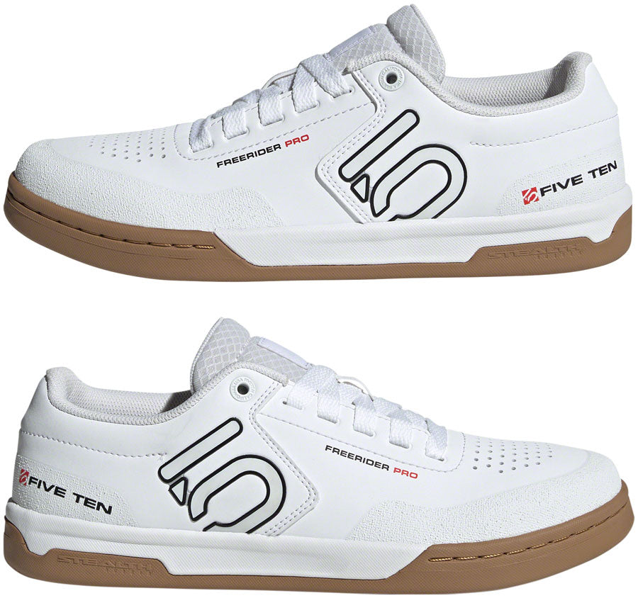 Five Ten Freerider Pro Flat Shoes - Men's, FTWR White/Core Black/Red,
