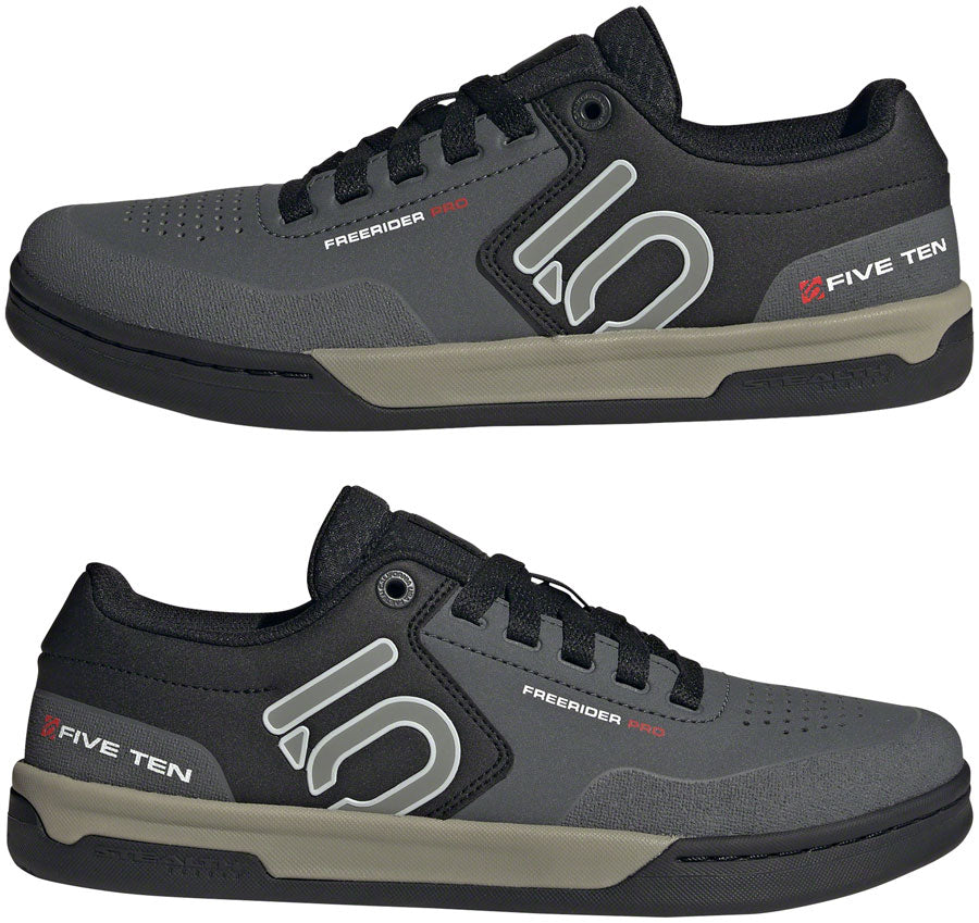Five Ten Freerider Pro Flat Shoes - Men's, Gray Six/Silver Pebble/Core Black, 11.5 MPN: IH0816-11- UPC: 197611048504 Flat Shoe Freerider Pro Flat Shoes - Men's, Gray Six/Silver Pebble/Core Black