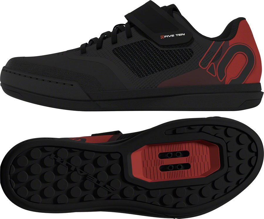 Five Ten Hellcat Pro Mountain Clipless Shoes - Men's, Core Black/Core Black/Red, 8 - Mountain Shoes - Hellcat Pro Mountain Clipless Shoes - Men's, Core Black/Core Black/Red