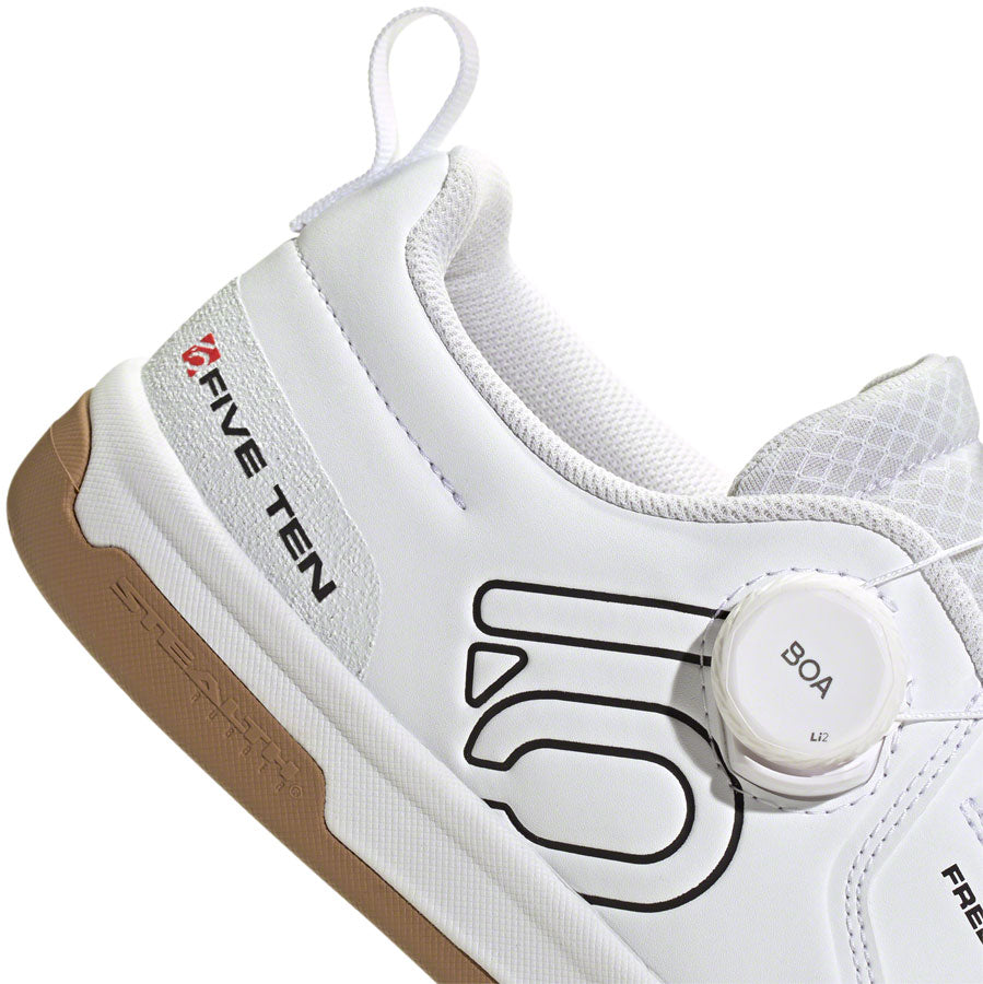 Five Ten Freerider Pro BOA Flat Shoes - Men's, FTWR White/Core Black/Red, 8 - Flat Shoe - Freerider Pro BOA Flat Shoes - Men's, FTWR White/Core Black/Red