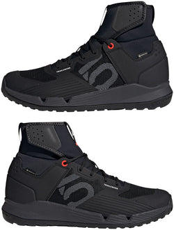 Five Ten Trailcross GTX Flat Shoes - Men's, Core Black / Gray / Solar Red 11 - Flat Shoe - Trailcross GTX Flat Shoes - Men's, Core Black / Gray / Solar Red