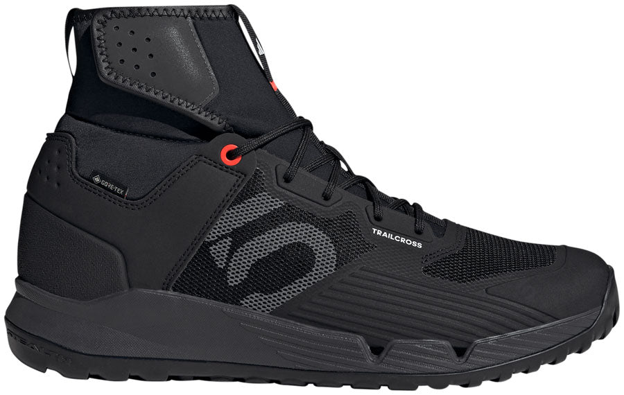 Five Ten Trailcross GTX Flat Shoes - Men's, Core Black / Gray / Solar Red 9.5 MPN: JI0859-9- UPC: 197621321857 Flat Shoe Trailcross GTX Flat Shoes - Men's, Core Black / Gray / Solar Red