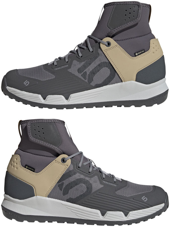 Five Ten Trailcross GTX Flat Shoes - Men's, Gray 5 / Gray 3 / Bronze, 12 - Flat Shoe - Trailcross GTX Flat Shoes - Men's, Gray 5 / Gray 3 / Bronze