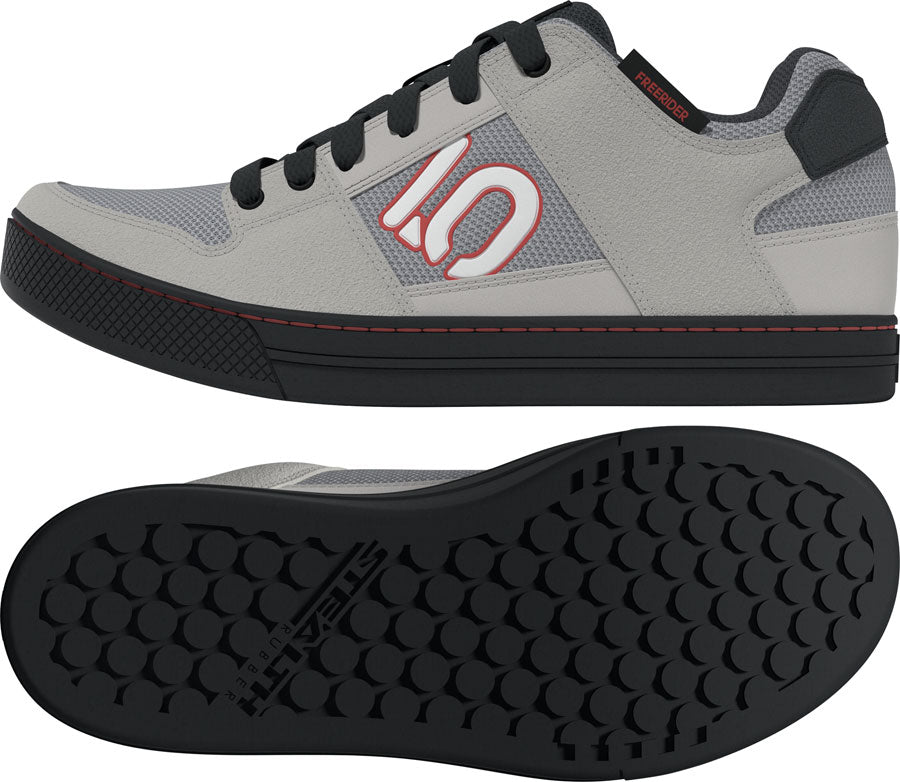 Five Ten Freerider Flat Shoes - Men's, Gray 3/Footwear White/Wonder Alumina, 8 - Flat Shoe - Freerider Flat Shoes - Men's, Gray 3/Footwear White/Wonder Alumina