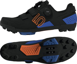 Five Ten Kestrel BOA Mountain Clipless Shoes - Men's, Core Black/Pure Orange/Ray Blue, 8.5 - Mountain Shoes - Kestrel BOA Mountain Clipless Shoes - Men's, Core Black/Pure Orange/Ray Blue