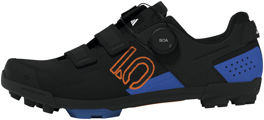 Five Ten Kestrel BOA Mountain Clipless Shoes - Men's, Core Black/Pure Orange/Ray Blue, 11