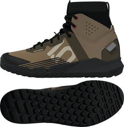 Five Ten Trailcross Mid Pro Flat Shoes - Men's, Cardboard/Off White/Core Black, 9 - Flat Shoe - Trailcross Mid Pro Flat Shoes - Men's, Cardboard/Off White/Core Black