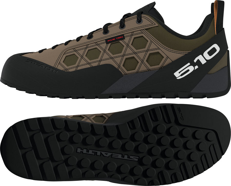 Five Ten Guidetennie Flat Shoes - Men's, Cardboard/FTWR White/Core Black, 11 - Flat Shoe - Guidetennie Flat Shoes - Men's, Cardboard/FTWR White/Core Black