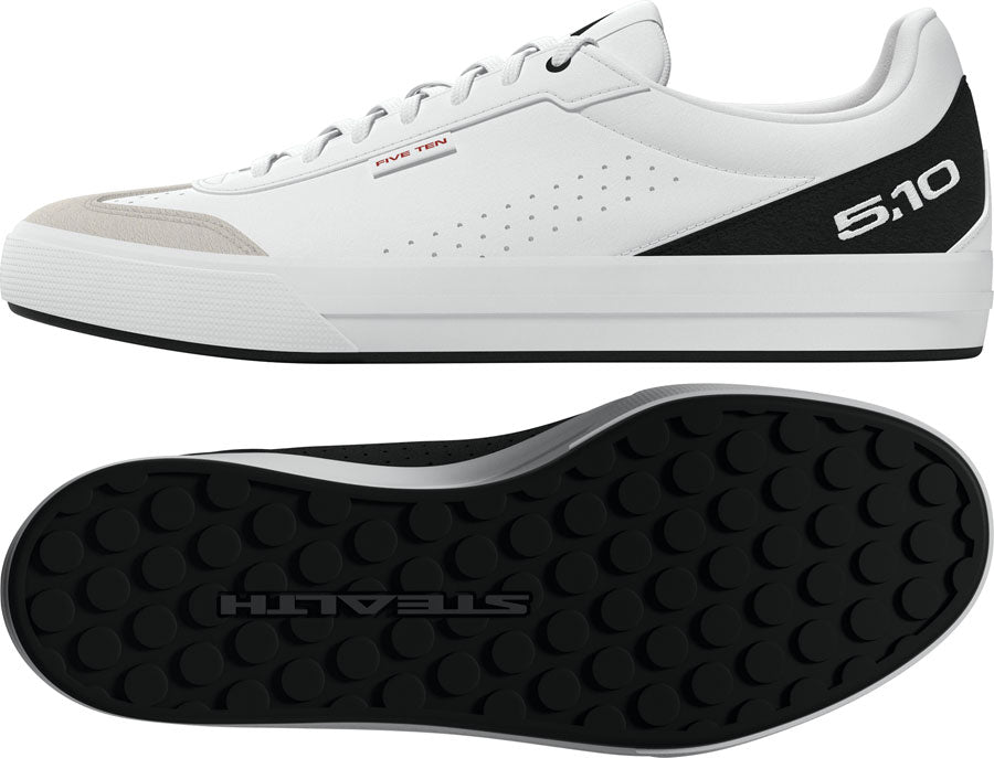 Five Ten Sleuth DLX Flat Shoes - Men's, FTWR White/FTWR White/Core Black, 9.5 - Flat Shoe - Sleuth DLX Flat Shoes - Men's, FTWR White/FTWR White/Core Black