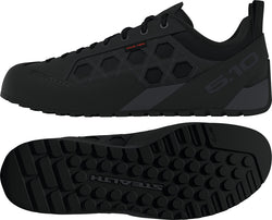Five Ten Guide Tennie Flat Shoes - Men's, Core Black/Carbon/Core Black, 9 - Flat Shoe - Guide Tennie Flat Shoes - Men's, Core Black/Carbon/Core Black