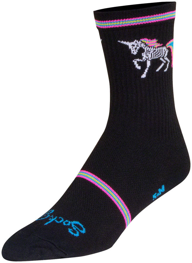 SockGuy Dark Magic Crew Socks - 6", Black/Multi, Large/X-Large - Sock - Crew Socks