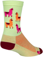 SockGuy Mo' Llamas Crew Socks - 6", Green/Pink/Orange, Large/X-Large MPN: CRMOLLAMAS L UPC: 602573794135 Sock Crew Socks