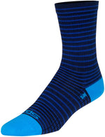 SockGuy Navy Stripes SGX Socks - 6", Navy, Large/X-Large - Sock - SGX Socks