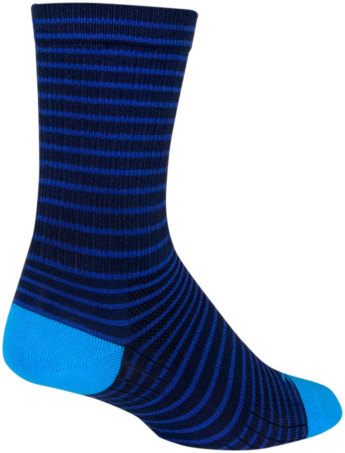 SockGuy Navy Stripes SGX Socks - 6", Navy, Large/X-Large MPN: X6NAVYSTRIPES L UPC: 602573793688 Sock SGX Socks