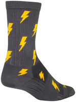 SockGuy SGX Lit Socks - 6", Gray, Large/X-Large - Sock - SGX Socks