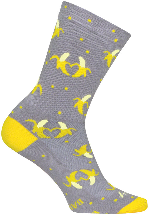 SockGuy Bananas Crew Sock - 6", Large/X-Large - Sock - Crew Socks