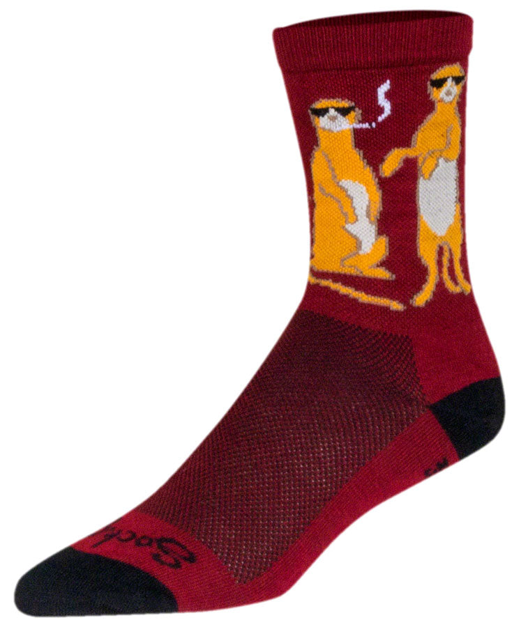 SockGuy Crew Kool Kats Socks - 6", Burgundy, Large/X-Large MPN: CRKOOLKATS L UPC: 602573795545 Sock Crew Socks