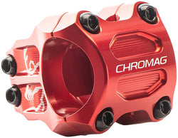 Chromag Riza Stem - 45mm, 31.8mm Clamp, +/-0, Red MPN: 100-019-015 UPC: 826974040329 Stems Riza Stem