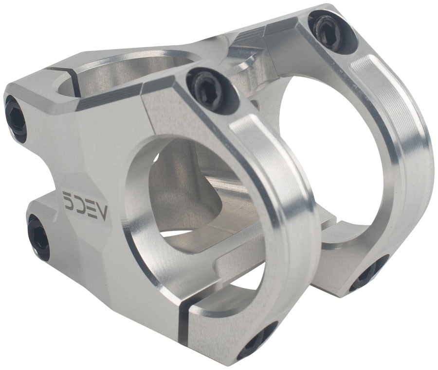 5DEV Aluminum 4-Bolt Stem - 35mm, 35 Clamp, +/-0, 1 1/8", Aluminum, Raw MPN: AS3535-02 UPC: 850076919832 Stems Aluminum 4-Bolt Stem