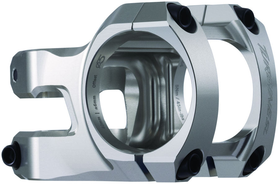 RaceFace Turbine SL Stem - 40mm, 35mm Clamp, +/-6, 1 1/8", Silver - Stems - Turbine SL Stem