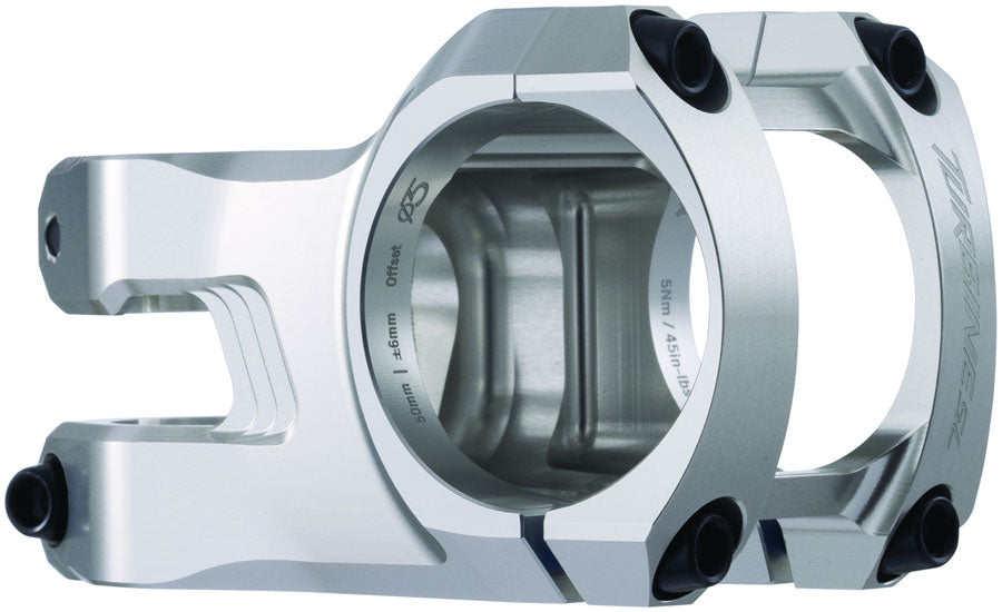 RaceFace Turbine SL Stem - 50mm, 35mm Clamp, +/-6, 1 1/8", Silver - Stems - Turbine SL Stem