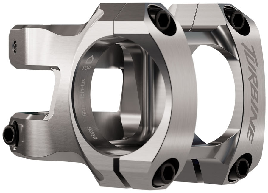 RaceFace Turbine Stem - 40mm, 35mm Clamp, +/-0, 1 1/8", Silver MPN: 947-00-021-06 UPC: 821973517063 Stems Turbine Stem