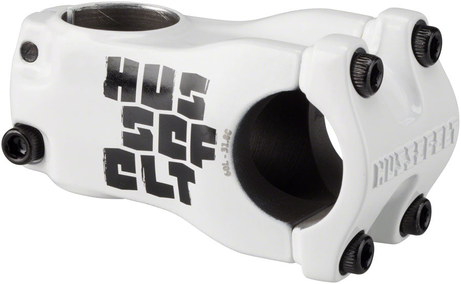 TruVativ Hussefelt Stem - 60mm, 31.8 Clamp, +/-0, 1 1/8", Aluminum, White MPN: 00.6515.076.030 UPC: 710845664922 Stems Hussefelt Stem