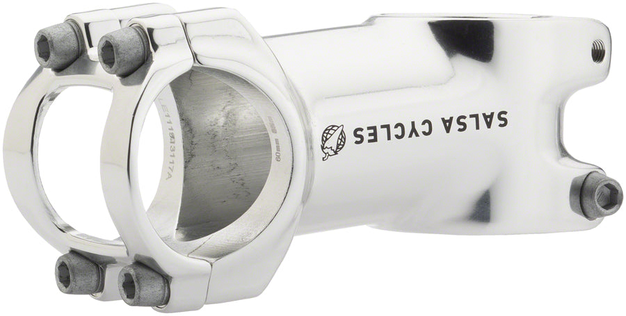 Salsa Guide Stem - 60mm, 31.8 clamp, +/-6, 1 1/8", Aluminum, Silver - Stems - Guide Stem