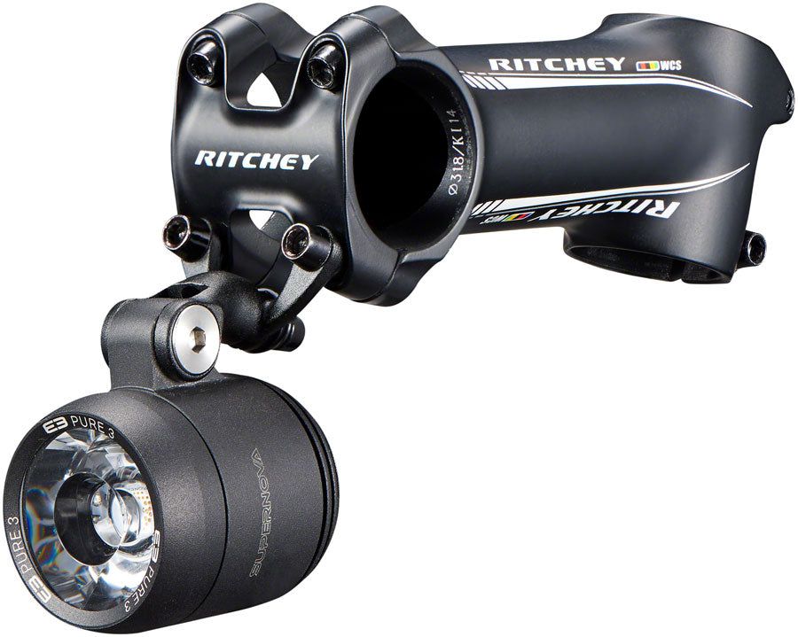 Ritchey Universal Stem Face Plate Accessory Mount: Supernova, Black - Light Part - Universal Stem Accessory Mounts