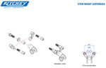 Ritchey Universal Stem Face Plate Accessory Mount: Supernova, Black - Light Part - Universal Stem Accessory Mounts