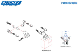 Ritchey Universal Stem Face Plate Accessory Mount: GoPro, Black - Camera Accessory - Universal Stem Accessory Mounts