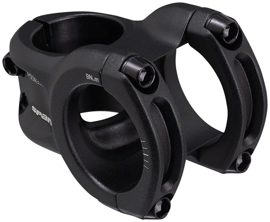 Spank Spoon 318 Stem - 43mm, 31.8 Clamp, +/-0, Black Stems Bar