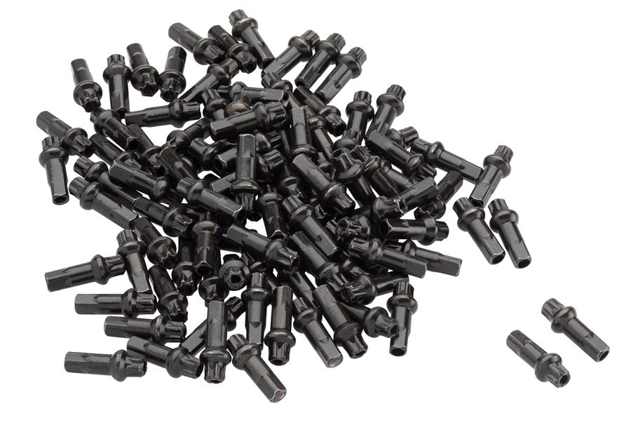 DT Swiss Squorx Pro Head Pro Lock Brass Nipples: 2.0 x 15mm, Black