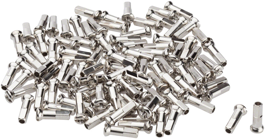 DT Swiss Pro Head Brass Nipples: 2.0 x 14mm, Silver, Box of 100