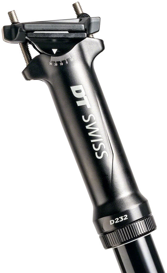 DT Swiss D 232 One ドロッパーシートポスト 60mmトラベル DT Swiss D 232 Dropper Seatpost - 30.9, 60mm, Black, L1 Trigger HB