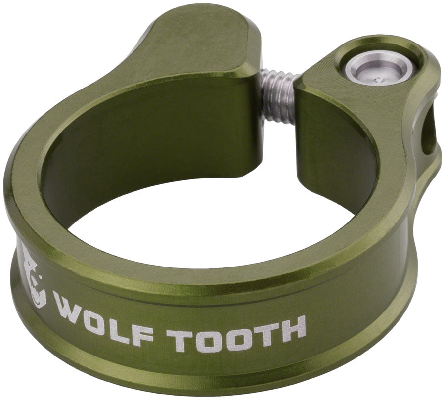 Wolf Tooth Seatpost Clamp - 34.9mm, Bolt-On, Olive