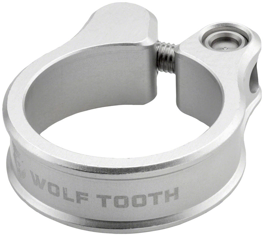 Wolf Tooth Seatpost Clamp - 36.4mm, Bolt-On, Raw Silver