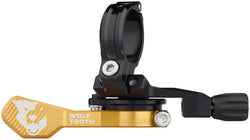 Wolf Tooth ReMote Pro Dropper Post Lever - 22.2mm Clamp, Gold MPN: REMOTE-PRO-GLD UPC: 810006809473 Dropper Seatpost Remote ReMote Pro Dropper Post Lever