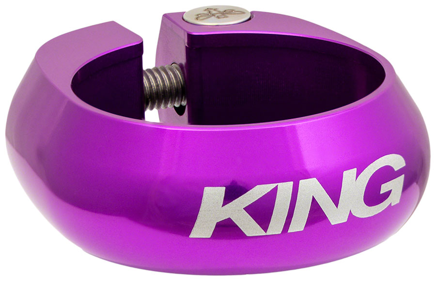 Chris King Seatpost Clamp - 34.9mm, Bolt-On, 3D Violet Seatpost