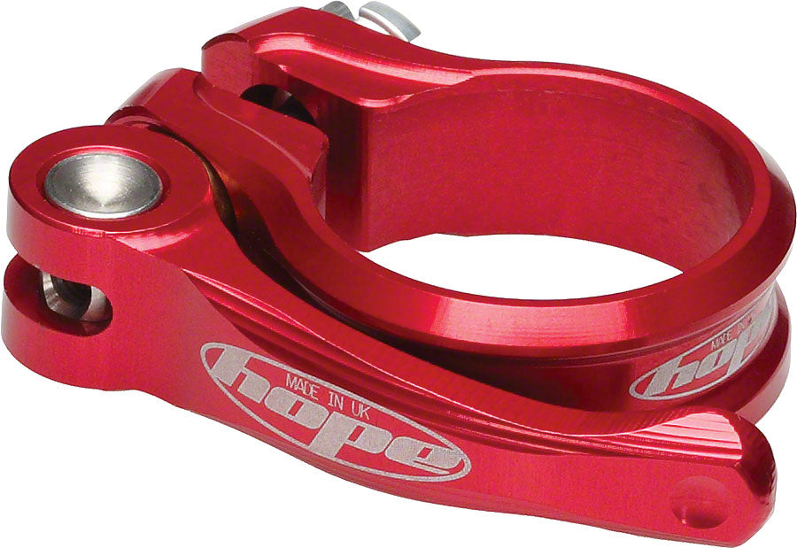 Hope Seatpost Clamp - 34.9mm, QR, Red