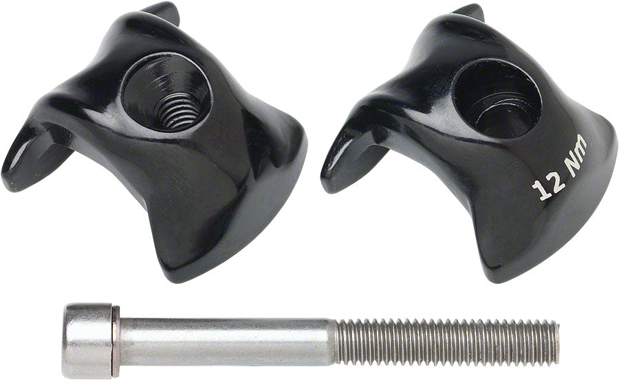 Ritchey WCS 1-Bolt Seatpost Saddle Rail Clamp - Outer Plates, For Carbon Posts, 8 x 8.5mm Rails, Black MPN: 55055467002 UPC: 796941412438 Seatpost Part WCS 1-Bolt Seatpost Saddle Rail Clamps