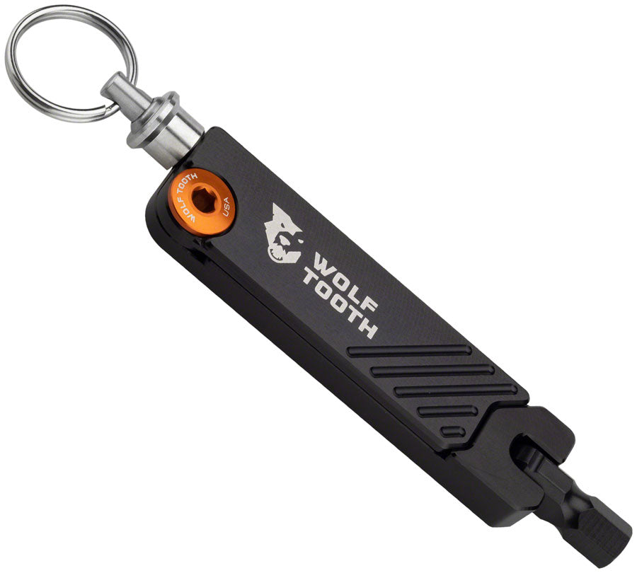 Wolf Tooth 6-Bit Hex Wrench Multi-Tool with Keyring - Black Bike