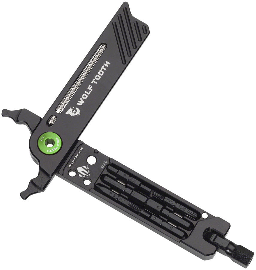 Wolf Tooth 8-Bit Pliers, Green Bolt MPN: 8-BIT-BLK-GRN UPC: 810006804522 Bike Multi-Tool 8-Bit System