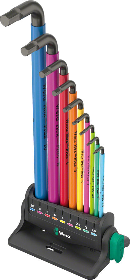 Wera 950/9 Hex-Plus Multicolor 3 L-Key Wrench Set - Metric Hex