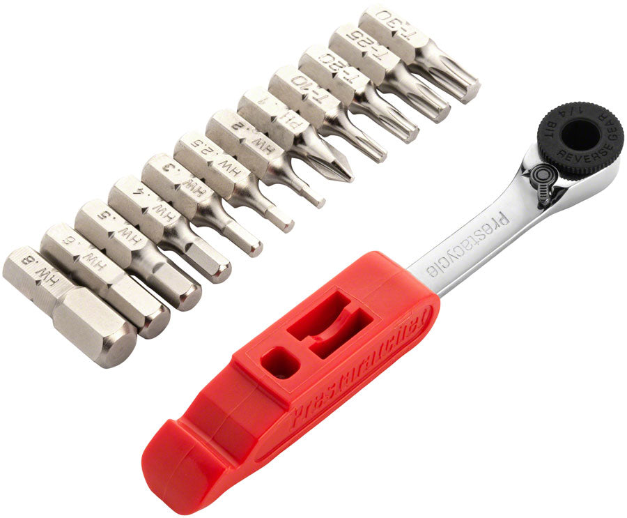 Prestacycle PrestaRatchet GO Multitool Kit MPN: 92286 UPC: 689466922868 Ratchets & Bits PrestaRatchet GO Multitool Kit